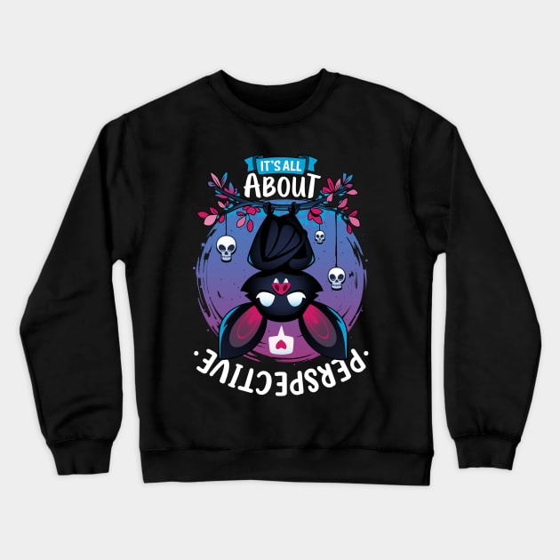 All About Perspective - Creepy Cute Bat Love Crewneck Sweatshirt by Snouleaf